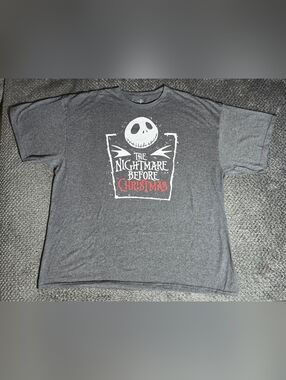Disney Nightmare Before Christmas Jack Skellington Graphic Tee Men’s 2XL Gray